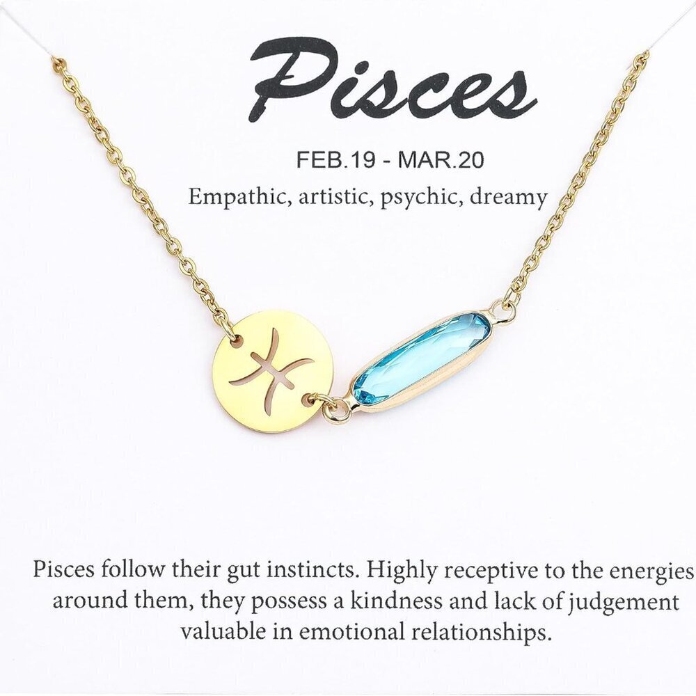 14k Gold Plated Zodiac Birthstone Bracelet For Women Horoscope Sign Gift